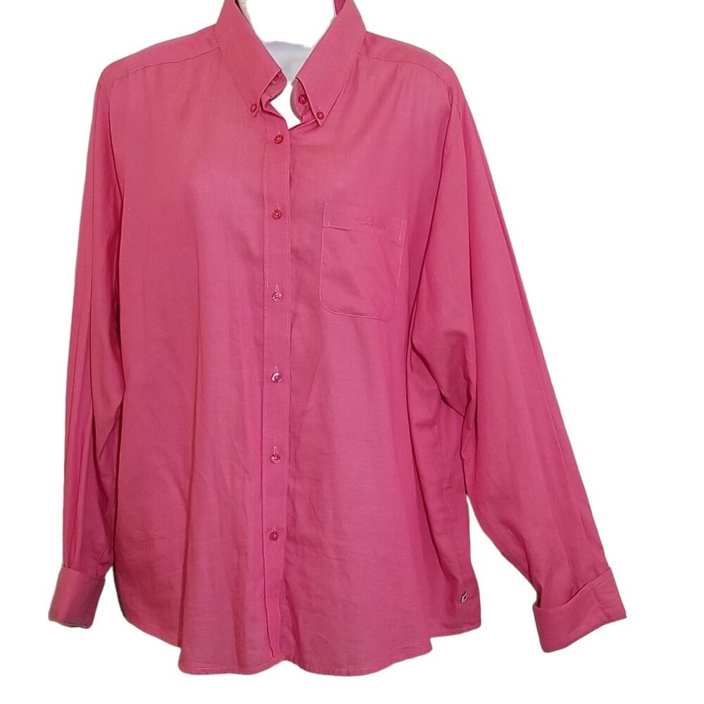 Rockies‎ Western Shirt Womens XXL Button Long Sleeve Cotton Pink